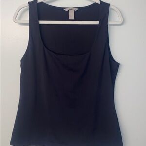 H&M Navy Scoop Fitted Tank Blouse Large